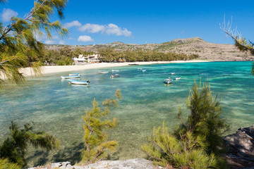 vue sur plage de Cotton Bay, île Rodrigues, Maurice