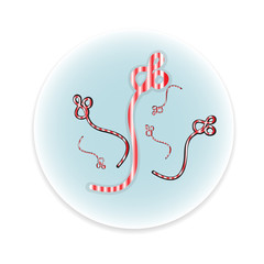 Ebola virus disease under the microscope. vector illustration