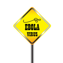 Ebora virus warning sign on white background. Isolated vector