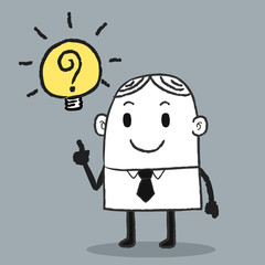 Business man get idea