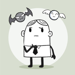 Business man confuse