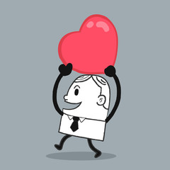 Business man heart