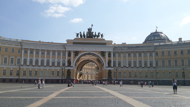 Hermitage Palace square in St.Petersburg