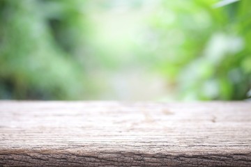 Outdoor Wooden table view