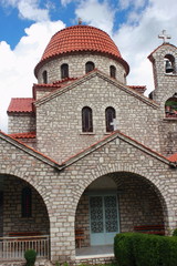 Fototapeta na wymiar Byzantine Church Building with terracotta dome