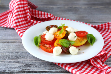 Caprese salad on a plate