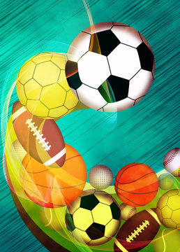 Sport balls background