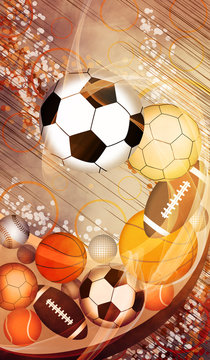 Sport balls background