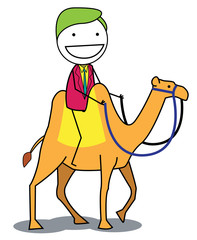 man camel