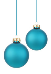 Blaue Weihnachtskugeln