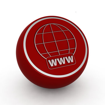 www circular icon on white background