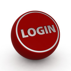 login circular icon on white background