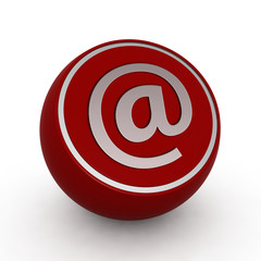 Email circular icon on white background