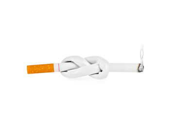 Cigarette with knot