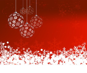 Christmas Background with balls. Abstract Vector Illustration. E