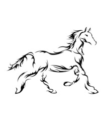 Fototapeta na wymiar Horse Symbol Vector Illustration