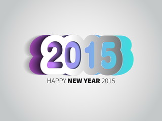Happy New Year 2015 card, vector background