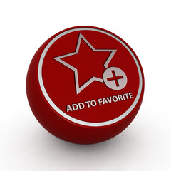 Obraz premium Favorite circular icon on white background