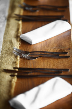 Forks on a table