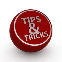 Tips & tricks circular icon on white background