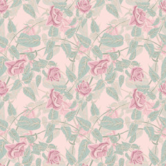 Roses Seamless Pattern