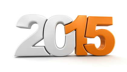 New Year 2015 (clipping path included) - obrazy, fototapety, plakaty