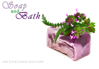 Natural handmade soap with herbs