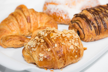 Croissants close up