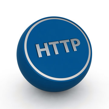 http circular icon on white background