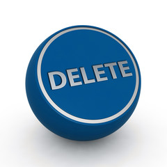 delete circular icon on white background