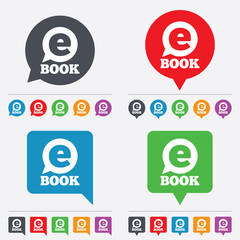 E-Book sign icon. Electronic book symbol.