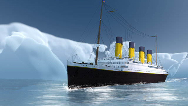 Historisches Pasagierschiff im ewigen Eis