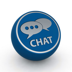 Chat circular icon on white background