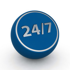 Support circular icon on white background