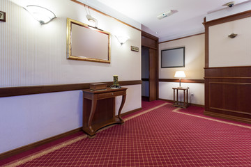 Hotel hallway interior 