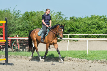 girl riding a horse