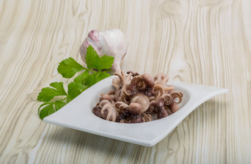 Boiled octopus