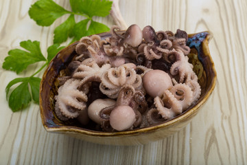 Boiled octopus