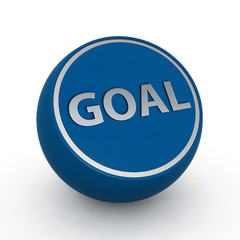 Goal circular icon on white background