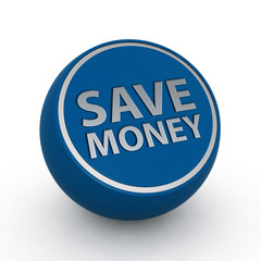 Save money circular icon on white background