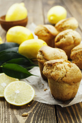 Homemade lemon muffins