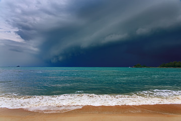 Dramatic stormy clouds.