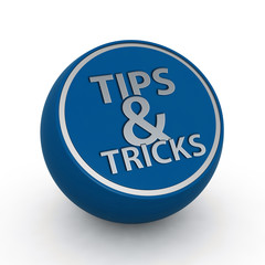 Tips & tricks circular icon on white background