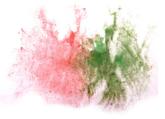art  watercolor ink paint blob red, green watercolour splash col