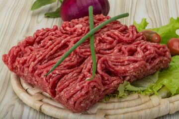 Raw minced beef