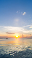 Beauty landscape with sunrise over sea