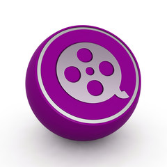 film circular icon on white background