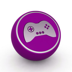 game circular icon on white background