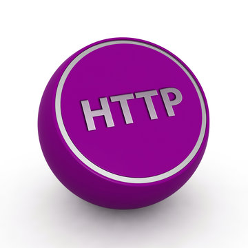 http circular icon on white background