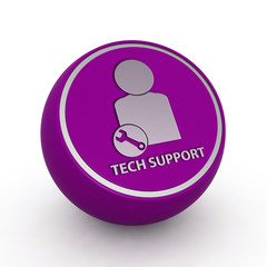 Support circular icon on white background